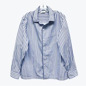 Sleepy Jones Striped Long Sleeve Pajama Shirt Size M